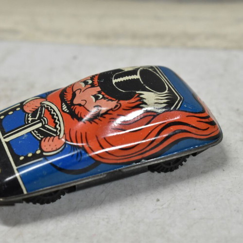 Tin wind-up toy car used, retro 50s