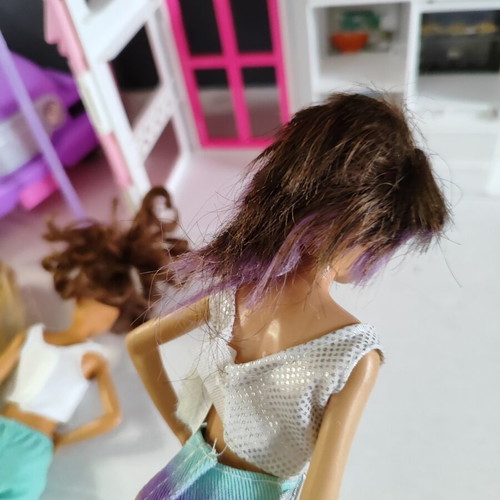Barbie toys used, dolls, dollhouse, car, parts set