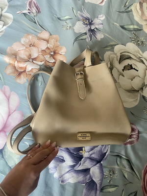 Elena Athanasiou backpack bag, beige leather