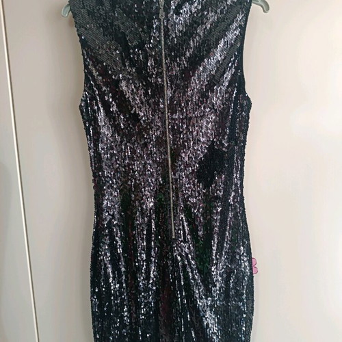 Sequin dress new, fitted, black, size S