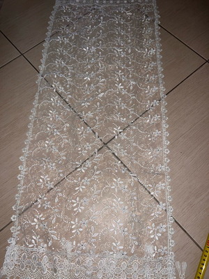 Handmade table linens set of 2 pieces with embroidery vintage