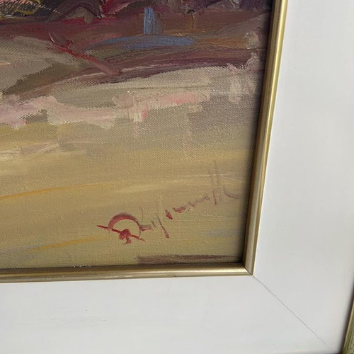 Vas. Kolokythas 1948 oil painting on canvas like new, 120x90 cm