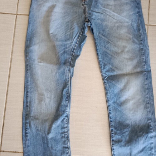 United Colors of Benetton men's pants used, blue denim and beige chino, size M