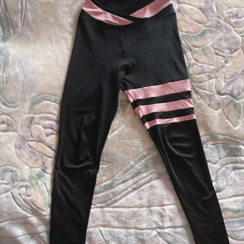 Shein black pink leggings size M like new