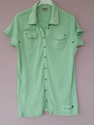 Soccx women's short-sleeve shirt like new, lime green, size XL