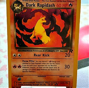 Pokemon κάρτα Dark Rapidash από το σετ Team Rocket του 2000