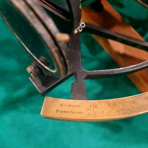 German naval sextant used, collectible antique from 1900s
