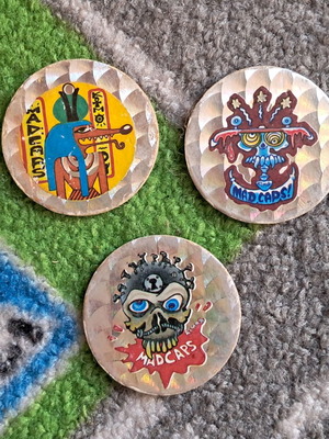Mad Caps Laser Caps Series 1995, 3 pieces used