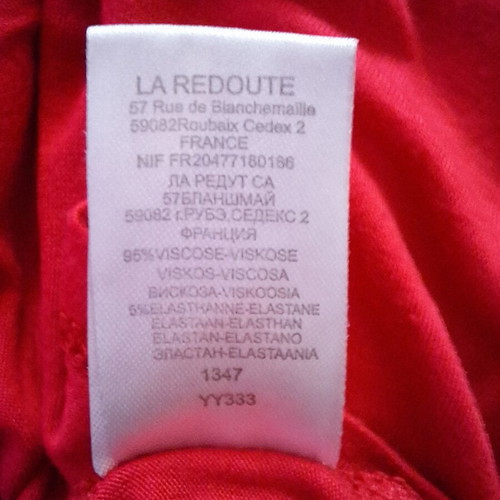 La Redoute Collections red tank top with adjustable straps, XS