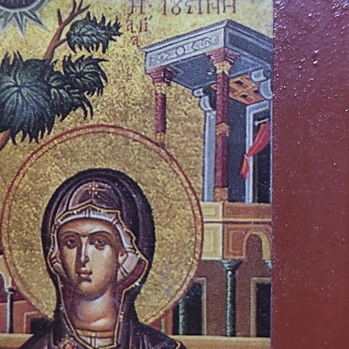 Icons of Saints Kyprianos and Ioustini on wood like new