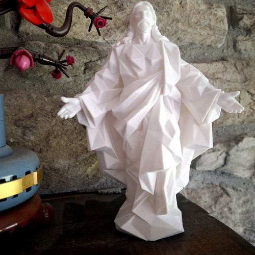 Geometric Jesus statue like new, plastic