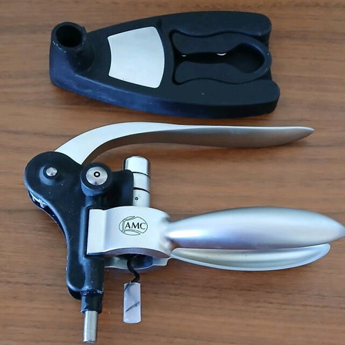 AMC wine corkscrew used, stainless steel