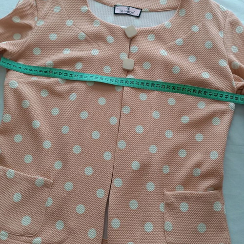 Le Vertige polka dot peach cardigan like new, size S