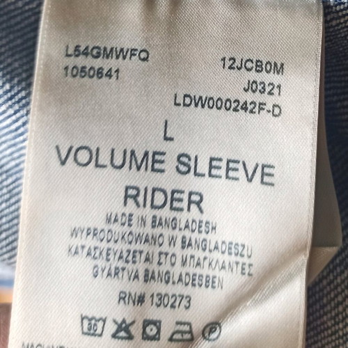 Lee denim jacket women's large with volume sleeves like new, blue