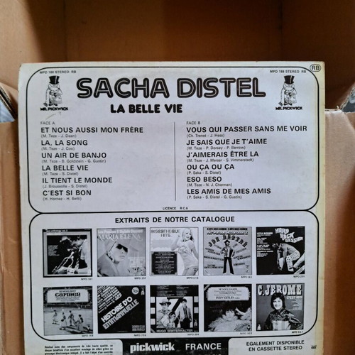 Sacha Distel La Belle Vie vinyl used, LP, compilation, reissue
