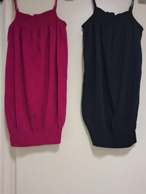Sleeveless tops Tyr used, size S/M, black and pink