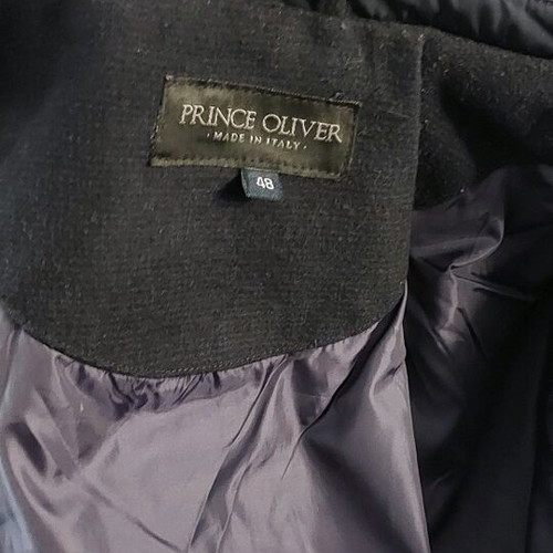 Prince Oliver Luxury Slim-Fit Quilted Jacket used, navy blue