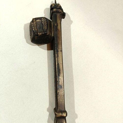 Bronze inkwell used with rich engraved designs