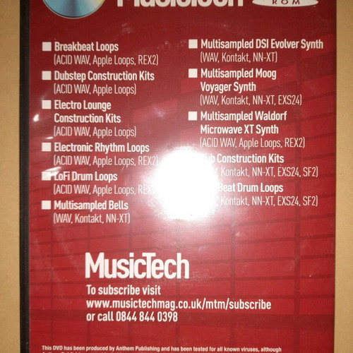 MusicTech Magazine Ultimate Samples Collection Vol.7 DVD-Rom used