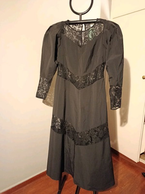 Black long dress with lace H&M new, size L