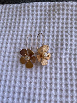 Σκουλαρίκια κρεμαστά μεταχειρισμένα, 4 ζευγάρια σε απόχρωση χρυσού