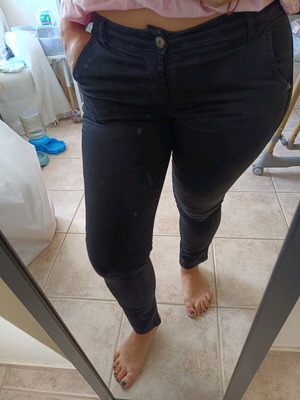 Women's pants used, black, size L