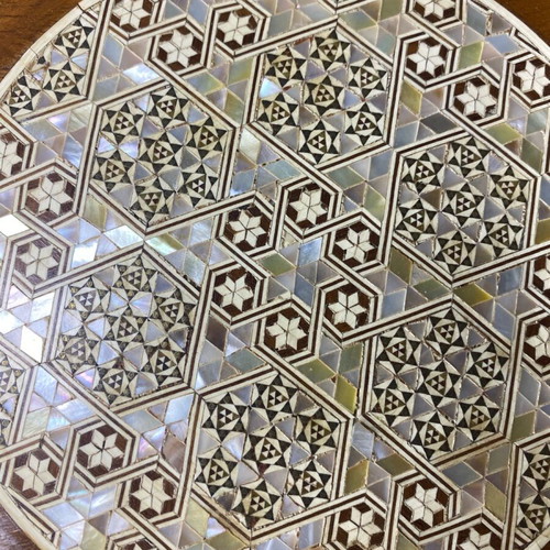Handmade Syrian Marquetry Plate 25cm in mint condition
