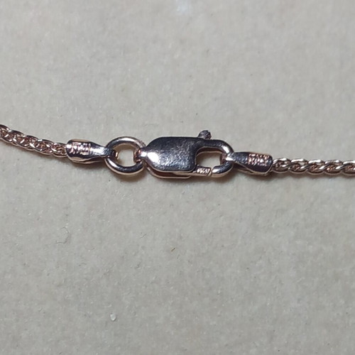Silver necklace chain 925° gold plated with rose gold, length 45cm