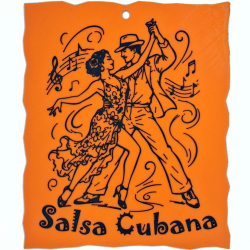 3D Printed Salsa Dancing Couple Wall Decor, New