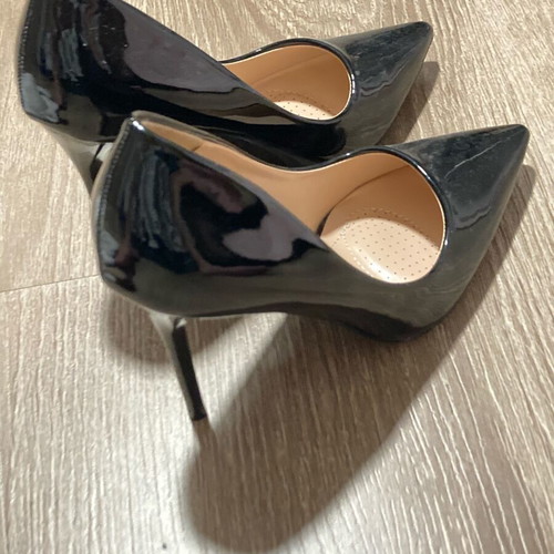 Diam Antique high heels new, size 39, 12cm heel, black
