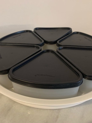 Tupperware rotating tray new for nuts