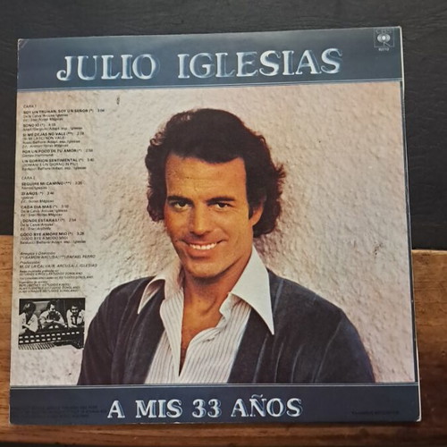 Julio Iglesias A Mis 33 Años vinyl used, excellent condition