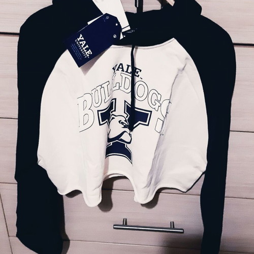 Yale College Hoodie Sweatshirt Zara Large XL new, blue and white