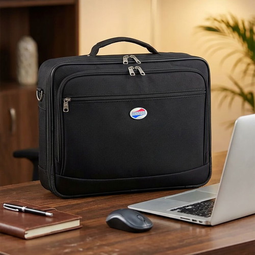 American Tourister Laptop Bag 15" shoulder briefcase black like new