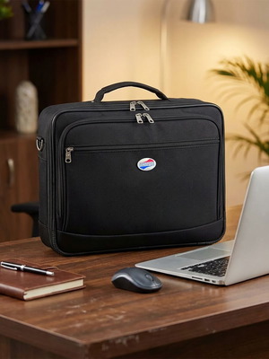 Τσάντα για λάπτοπ 15" American Tourister ώμου χαρτοφύλακας μαύρη σαν καινούργιο