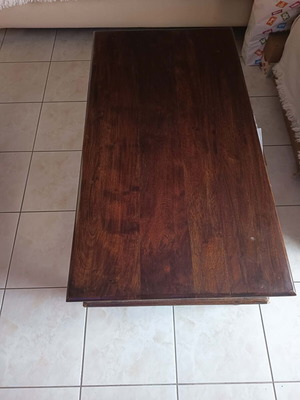 Coffee table made of solid pine wood with 6 drawers, like new