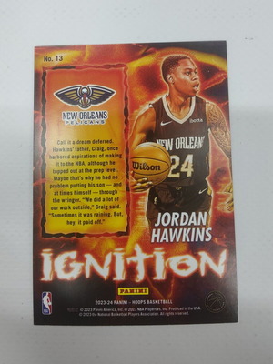 2023-24 Panini-NBA Hoops Basketball Jordan Hawkins RC Ignition #13