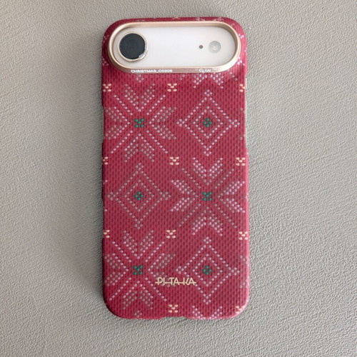 Pitaka Threads of Winter Scarlett iPhone Air case like new
