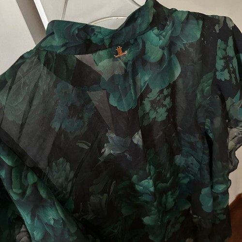 Lynne women's blouse like new, black and green, size S