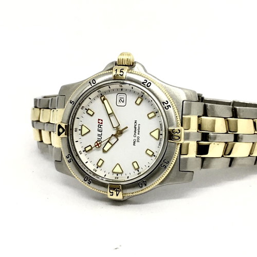 Buler Quartz 38mm waterproof watch with sapphire and strong lume