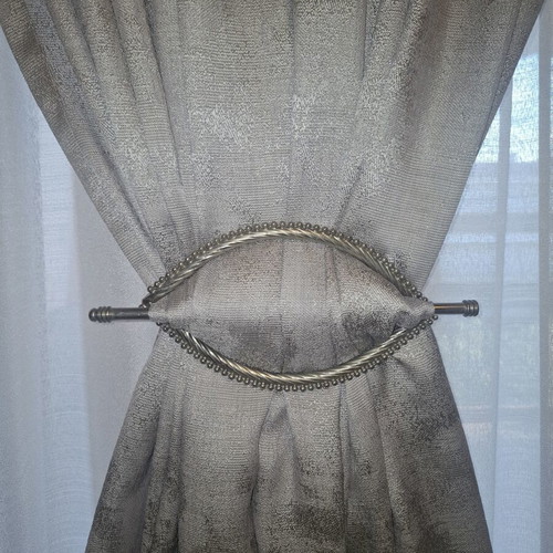 Silver Metal Curtain Tieback like new