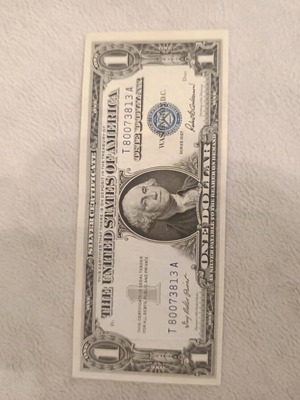America 1953 One Dollar with Blue Seal, like new