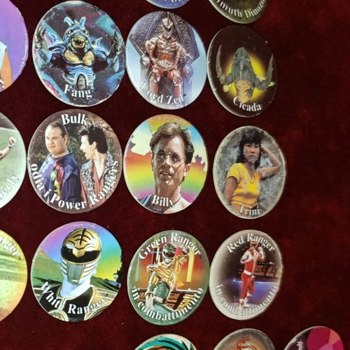 Power Rangers Saban Slammer 1995 caps used, rare pieces