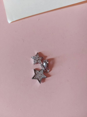 Silver star pendant for medallion new