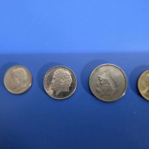 Greek coins set 15 pieces 1976-2002 like new