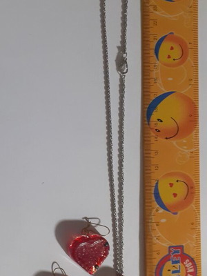Set of 9 handmade resin pendant and earring jewelry sets, multicolor