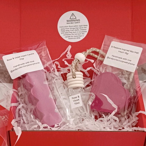 Inspired Si Passione and Rose & Violet Candle Wax Melt and Car Diffuser Gift Set 10ml
