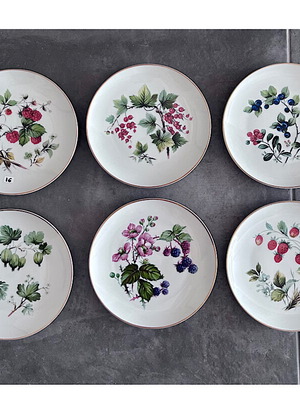 Συλλογή πιάτων τοίχου Berries νέα, 6 τεμάχια