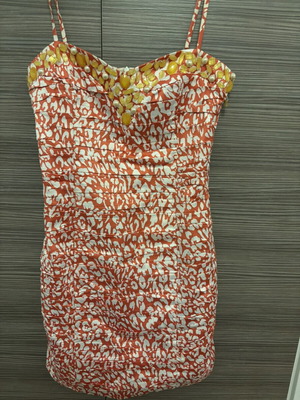 Forel formal dress, orange, size S