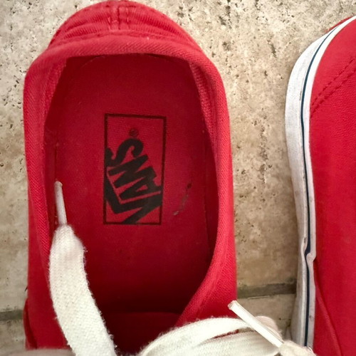Vans red platform shoes size 39